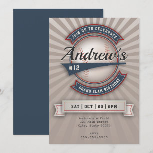 Invitation de baseball vintage