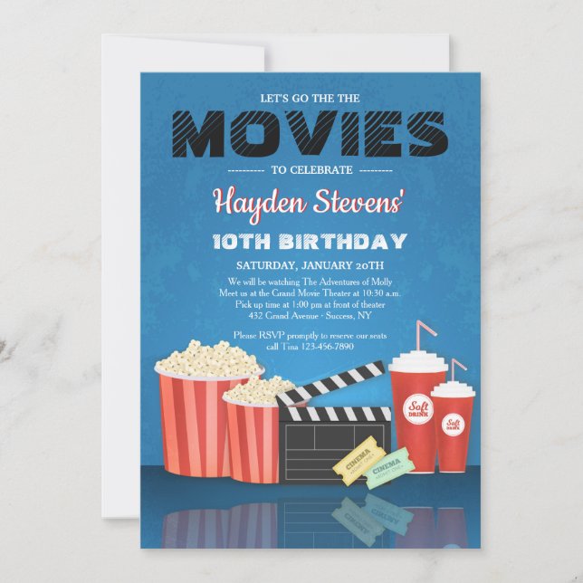 Invitation de bases de film (Devant)