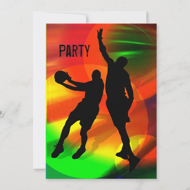 Invitation de basket-ball Duo Bright Court (Devant)