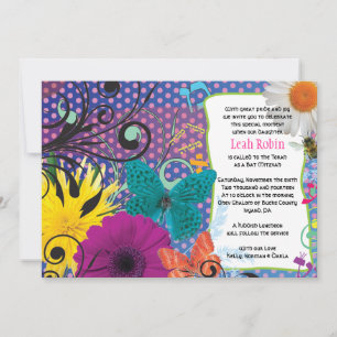 Invitation de Bat Mitzvah COLLAGE FOUS