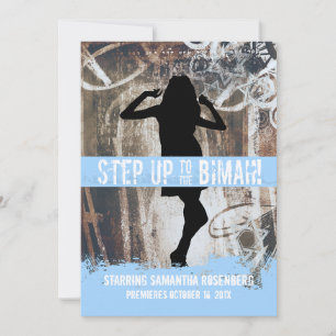 Invitation de Bat Mitzvah Dance Party en A3D5FF