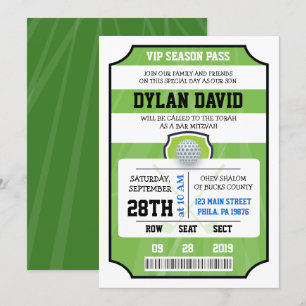 Invitation de bat mitzvah de barre de BILLET du
