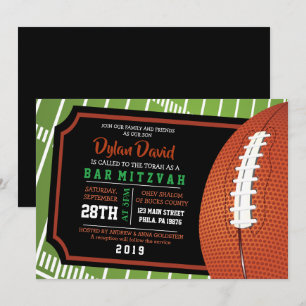 Invitation de bat mitzvah de barre de BILLET du