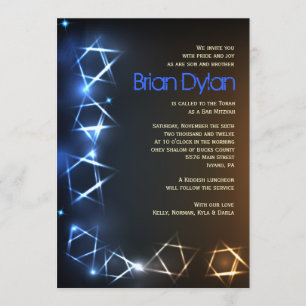 Invitation de bat mitzvah de guide d'ÉTOILE et