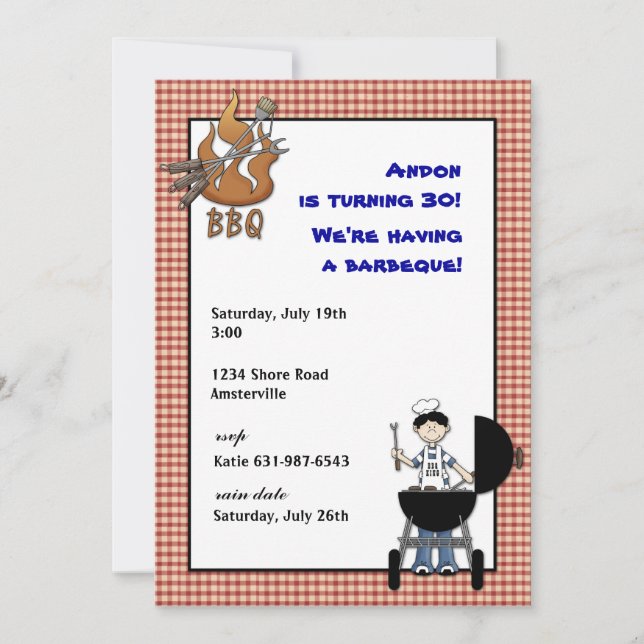Invitation de BBQ (Devant)
