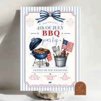 Invitation de BBQ du 4 juillet Préparé pour la Fêt