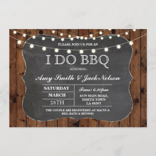 Invitation de BBQ J'AI Rustic Lights Couples Invit