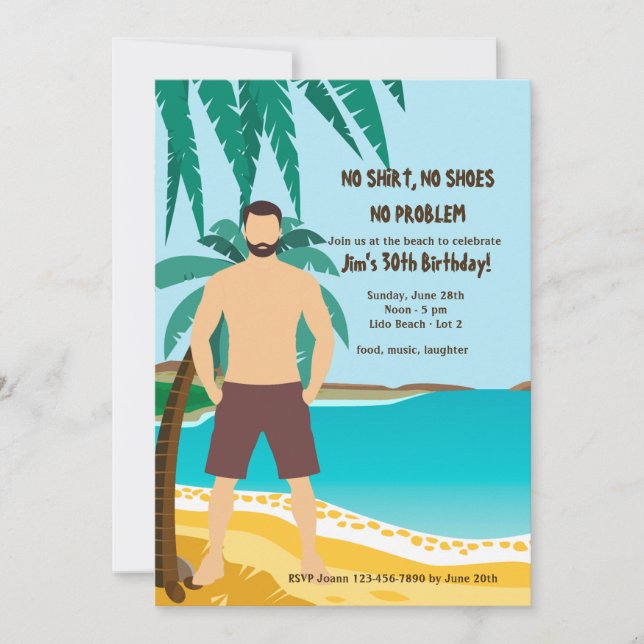 Invitation de Beach Buddy (Devant)
