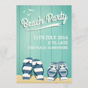Invitation de Beach Party