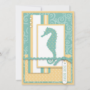 Invitation de bébé Seahorse