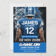 Invitation de billet d'anniversaire de football mo