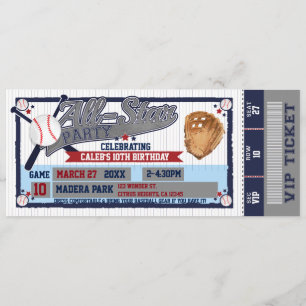 Invitation de billet d'anniversaire pour une fête 