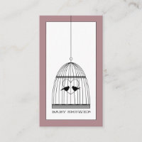 Invitation de billet de Baby shower de cage cardia