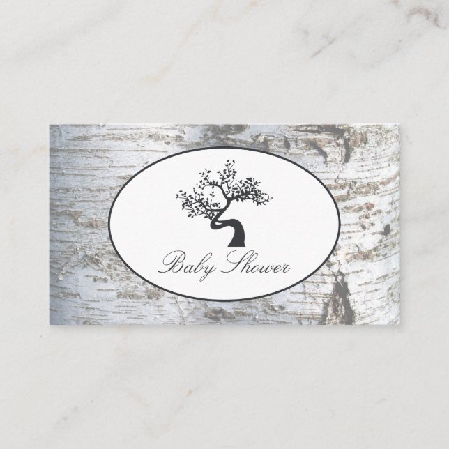 Invitation de billet de Baby shower Rustic Silver  (Devant)