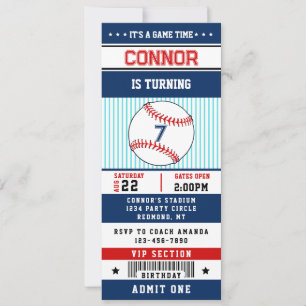 Invitation de billet de baseball