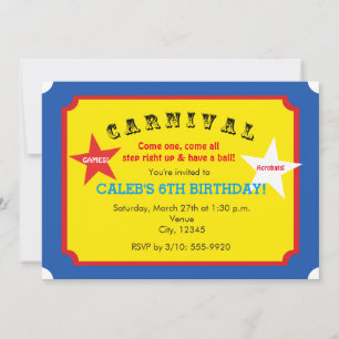 Invitation de billet de fête d'anniversaire de car