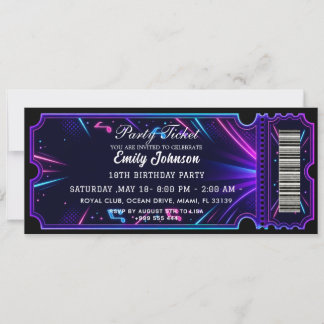 Invitation de billet de fête d'anniversaire doré 2