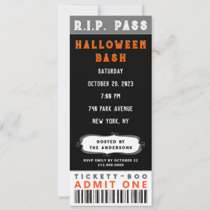 Invitation de billet de fête d'Halloween