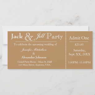 Invitation de billet de la douche Jack Brown léger