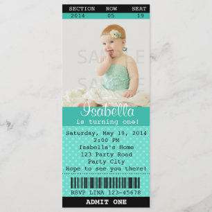 Invitation de billet (Turquoise) Photo - Cinéma/Th