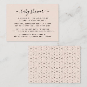 Invitation de billets de Baby shower de script sim