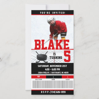 Invitation de billets de hockey| ANNIVERSAIRE