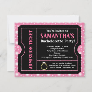 Invitation de billets de la partie de Bachelorette