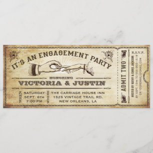 Invitation de billets de la partie de l'engagement