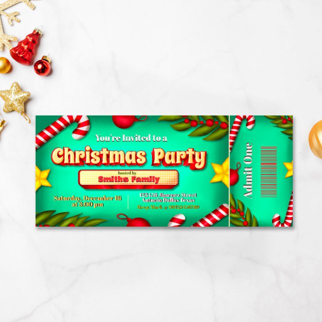 Invitation de billets de Noël (Créateur téléchargé)