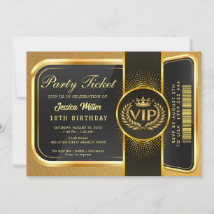 Invitation de billets Golden Party