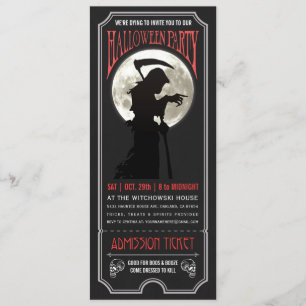 Invitation de billets pour la fête d'Halloween