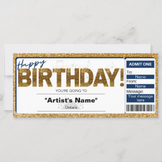 Invitation de billets pour le concert d'anniversai