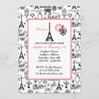 Invitation de blanc de partie de Paris