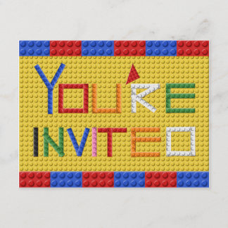 Invitation de blocs constitutifs dans des couleurs