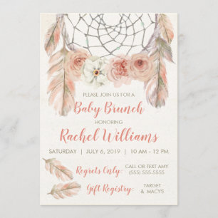 Invitation de Boho Dreamcatcher