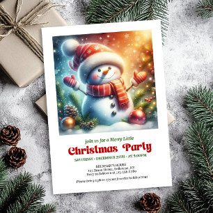Invitation de bonhomme de neige de dessin animé co
