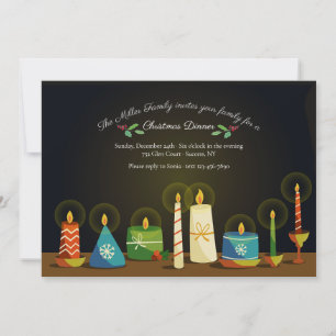 Invitation de bougies de vacances