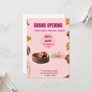 Invitation de boulangerie moderne