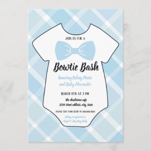 Invitation de Bowtie Bash Southern Baby shower