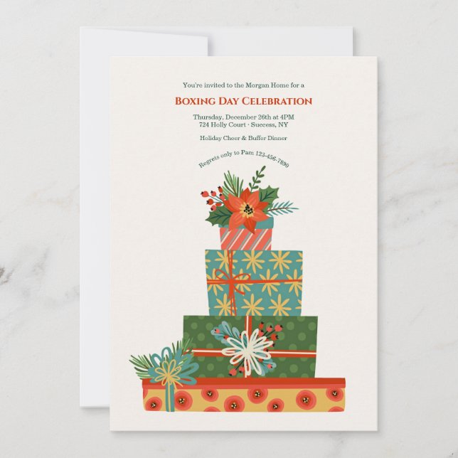 Invitation de Boxing Day (Devant)