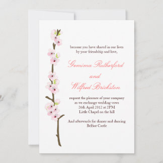 Invitation de branche de fleurs de cerisier
