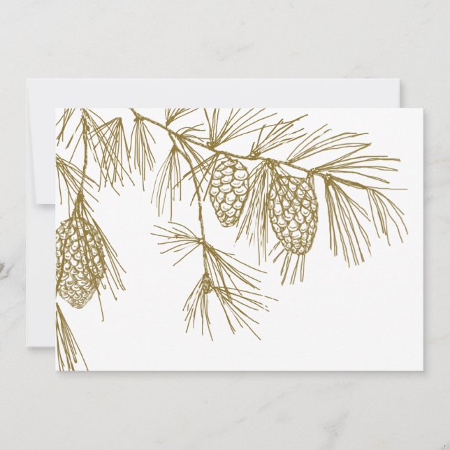 Invitation de branches de pin (Devant)