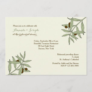 Invitation de branches d'olivier