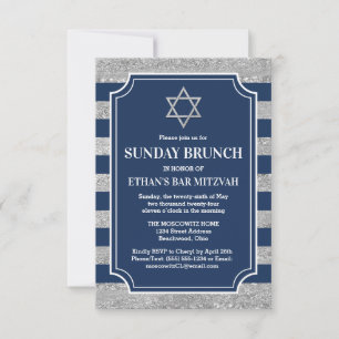 Invitation de brunch Bar Mitzvah étoile de David g