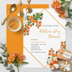 Invitation de brunch de fête des mères florale ora