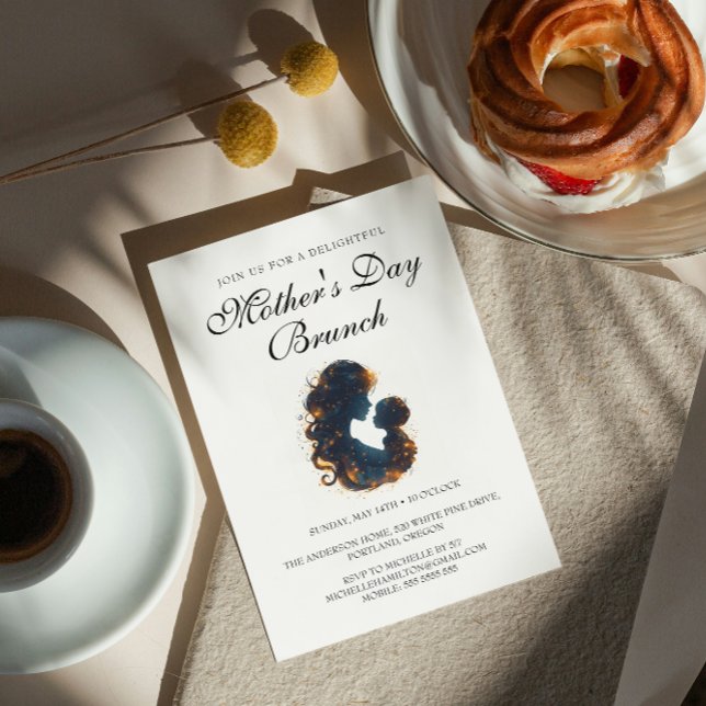 Invitation de Brunch de la Fête des Mères moderne  (Créateur téléchargé)