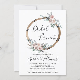 Invitation de Brunch de la mariée Boho