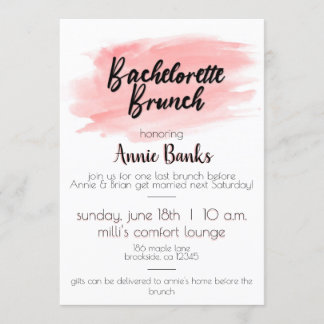 Invitation de Brunch de l'aquarelle
