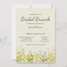 Invitation de brunch de mariage à fleurs sauvages 