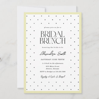 Invitation de brunch de mariage à pois